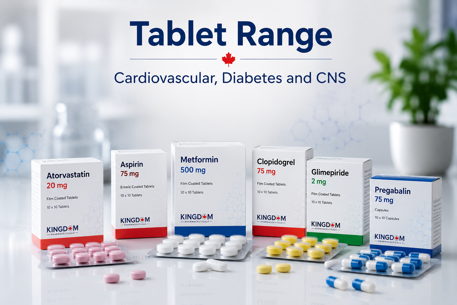 Tablet cardiovascular diabetes CNS range